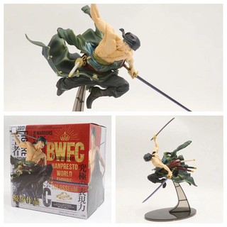 สินค้า One Piece Model King World Congress Bwfc Sauron Swordsman Battle บนมือกล่องบรรจุ