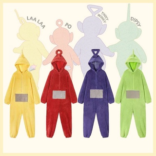 ใหม่ ชุดนอนจั๊มสูท ชุดคอสเพลย์ เทเลทับบี้ Lala Tinky Winky Onesies ฮาโลวีน คริสต์มาส สําหรับผู้ใหญ่