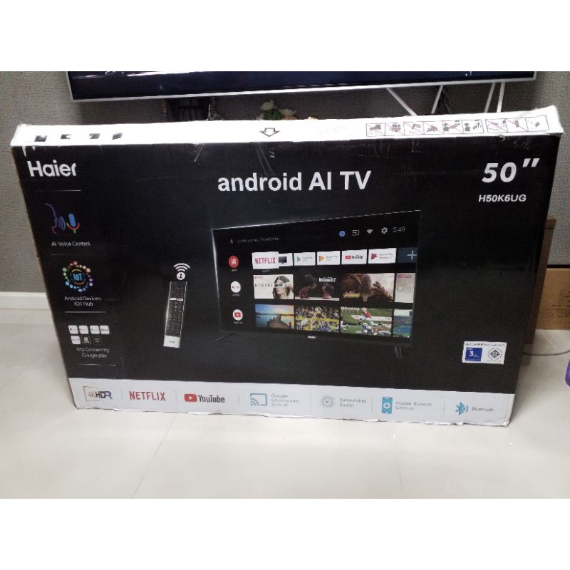 ภาพหน้าปกสินค้าHAIER SMART TV 50" LED 4K UHD ANDROID 9.0 รุ่น LE50M9000U และ H50K6UG