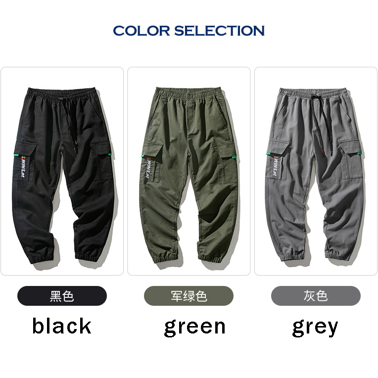 กางเกงขายาวสีสวยๆjoggers-มีกระเป๋าขนาดใหญ่