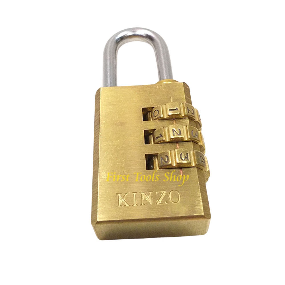 kinzo-no-33-28-กุญแจรหัส-28-มม-ทองเหลืองแท้-กุญแจล็อคตู้-กุญแจล็อกจักรยาน