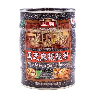 ผงงาดำผสมวอลนัท(ชนิดชง)益利黑芝麻核桃粉Yi Li Black sesame walnut powder408克 HACCP ISO9001-2000 Certified