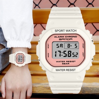 SANDA แฟชั่น Casual TOP ยี่ห้อผู้หญิงกีฬานาฬิกากันน้ำอัตโนมัติวันที่นาฬิกาดิจิตอล