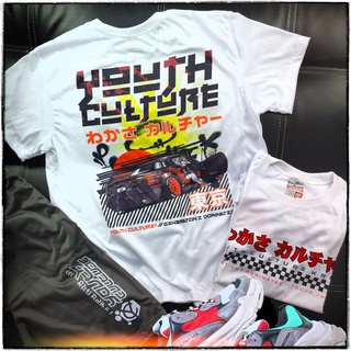 เสื้อวินเทจชาย - วัฒนธรรม®เยาวชน RACE KREW 1 เสื้อยืดเทรนดี้ Hype Unisex เสื้อยืดแข่งรถสตรีทแวร์