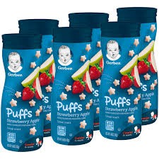 ภาพหน้าปกสินค้าเกอเบอร์ Gerber puffs Cereal snack ขนมรูปดาว Gerber's สำหรับเด็ก lot ใหม่ พึ่งมาถึง exp 2022Gerber Puff ขนมสำหรับเด็ก จากร้าน parisa. บน Shopee