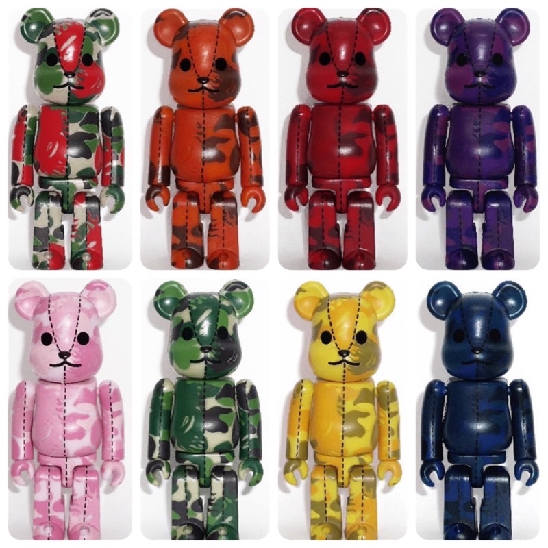 ของแท้-berbrick-100-bape-play-series-3-fire-camo-2009-bearbrick