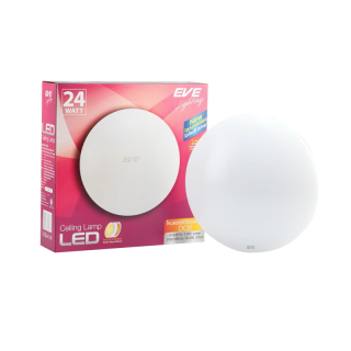 โปรโมชั่น : EVE โคมไฟติดเพดาน รุ่นเปลี่ยนสี 3 โทนแสง โป้ะไฟ โคมไฟแอลอีดี โคมซาลาเปา รุ่น Change Color ขนาด 14W 18W 24W