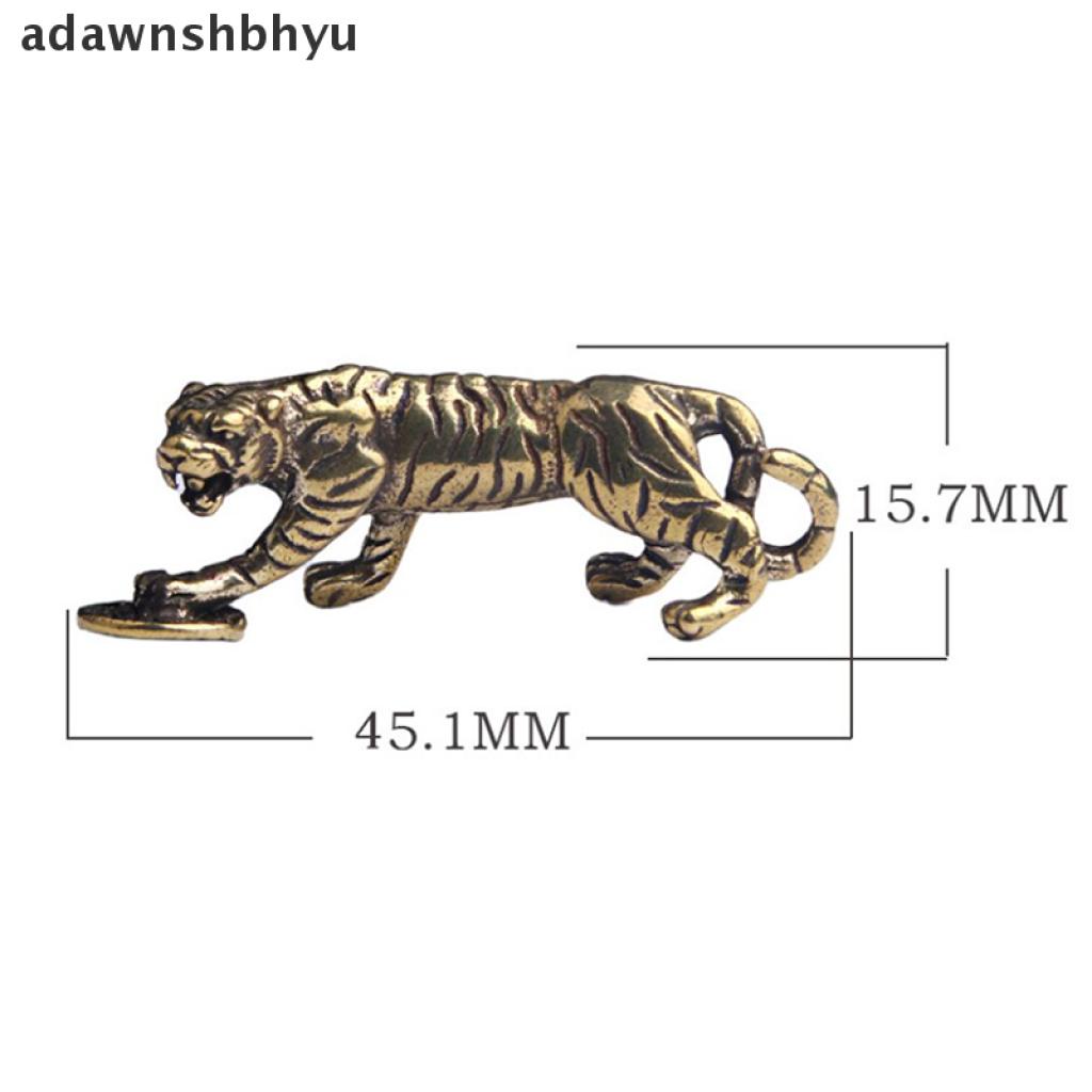 adawnshbhyu-พวงกุญแจ-จี้รูปปั้นเสือ-ทองเหลือง-สไตล์วินเทจ-เรโทร
