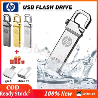 [พร้อมส่ง] HP 2TB แฟลชไดรฟ์หน่วยความจำขนาดใหญ่ Metal Pendrive ดิสก์ U ความเร็วสูง USB พร้อม Typc C หรือ Micro V8 ฟรีแฟลชดิสก์ของขวัญรวม