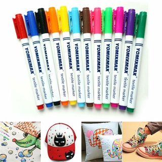 Fabric Markers Permanent Pen Paint Clothing Textile Dye T-Shirt Shoes DIY Set