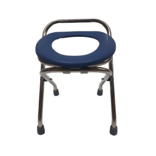 💯VERNO เก้าอี้นั่งขับถ่าย แบบพับได้ DS-6012 สีฟ้าเข้ม