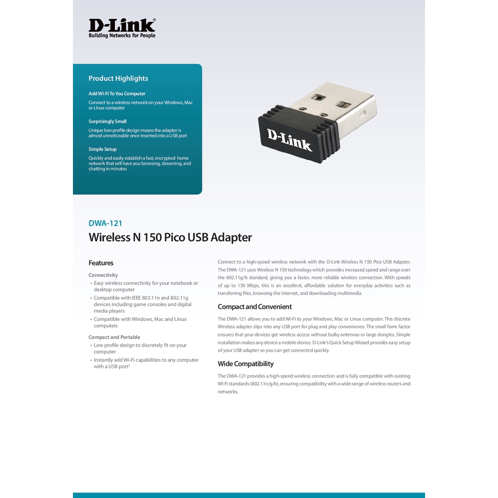 wireless-usb-adapter-d-link-dwa-121-n150-ของแท้รับประกันตลอดอายุการใช้งาน