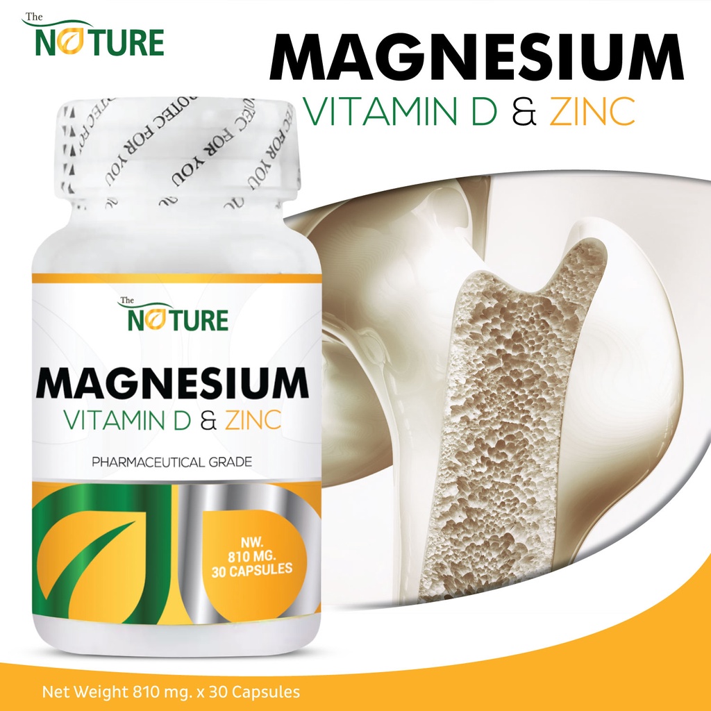 ภาพหน้าปกสินค้าแมกนีเซียม พลัส วิตามินดี ซิงค์ x 1 ขวด Magnesium plus Vitamin D Zinc เดอะเนเจอร์ THE NATURE บรรจุขวดละ 30 แคปซูล จากร้าน vitamin.world บน Shopee