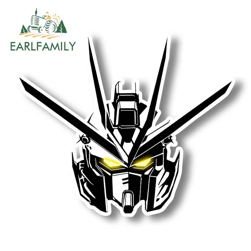 earlfamily-สติกเกอร์-ลาย-gundam-สำหรับติดรถยนต์-ขนาด-13-9-8-ซม