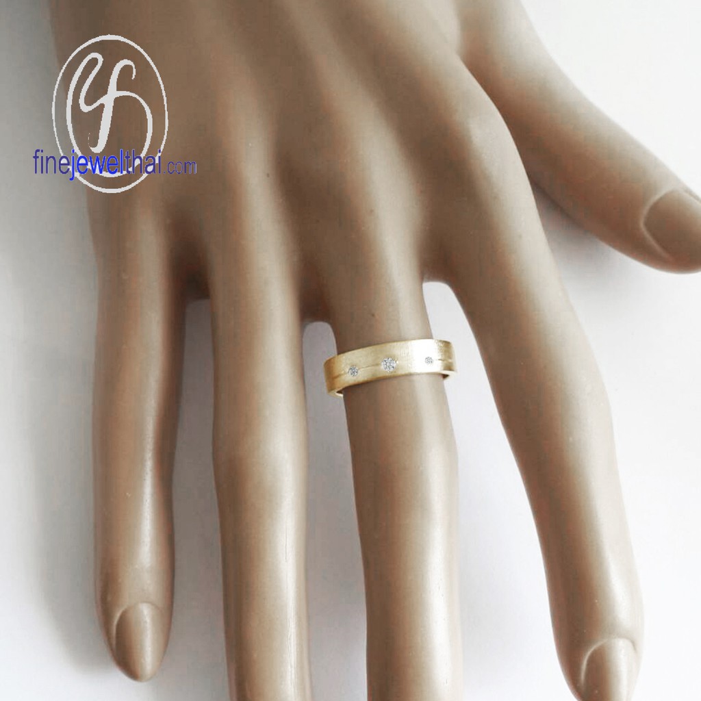 finejewelthai-แหวนเพชร-เพชร-แหวนหมั้น-แหวนแต่งงาน-diamond-cz-wedding-ring-silver-gold-r30146cz-g