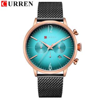 CURREN Fashion&amp;Casual Chronograph Sport Mens Quartz Watches Mesh Steel Band Wrist Watch Display Date Clock Masculino