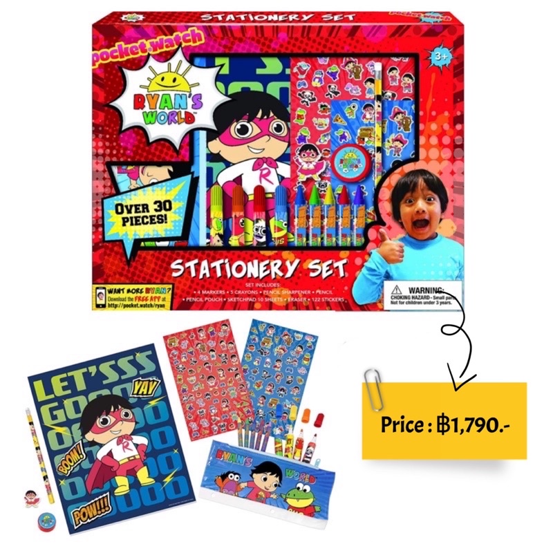 ryans-world-coloring-art-set-for-boys-and-girls-with-stickers-pencil-pouch