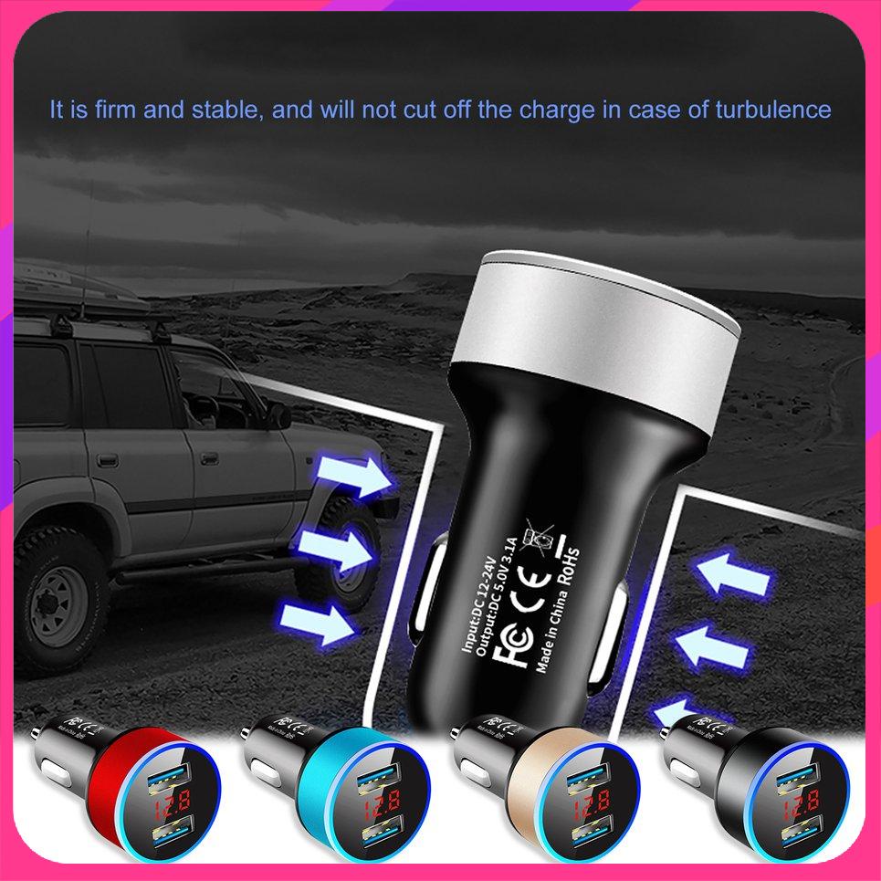 3-1a-ที่ชาร์จ-usb-คู่-พร้อมจอแสดงผล-led-ที่ชาร์จโทรศัพท์มือถือในรถยนต์-แบบสากล