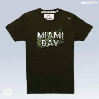 Miami Bay เสื้อยืด รุ่น Shooting Star สีเขียวขี้ม้า