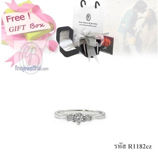 Finejewelthai แหวน แหวนเงิน เงินแท้ แหวนเพชร เพชรสังเคราะห์ - R1182cz-R1003cz-R1072cz