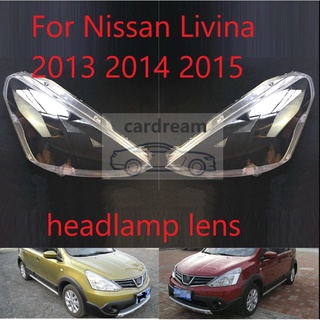 ฝาครอบเลนส์ไฟหน้า แบบใส แบบเปลี่ยน สําหรับ Nissan Livina 2013 2014 2015