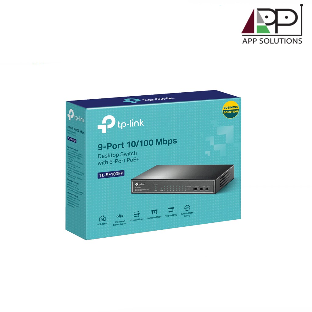 tp-link-switch-สวิตซ์ฮับ-10-100-8-port-poe-1uplink-รุ่นtl-sf1009p-ประกันlifetime