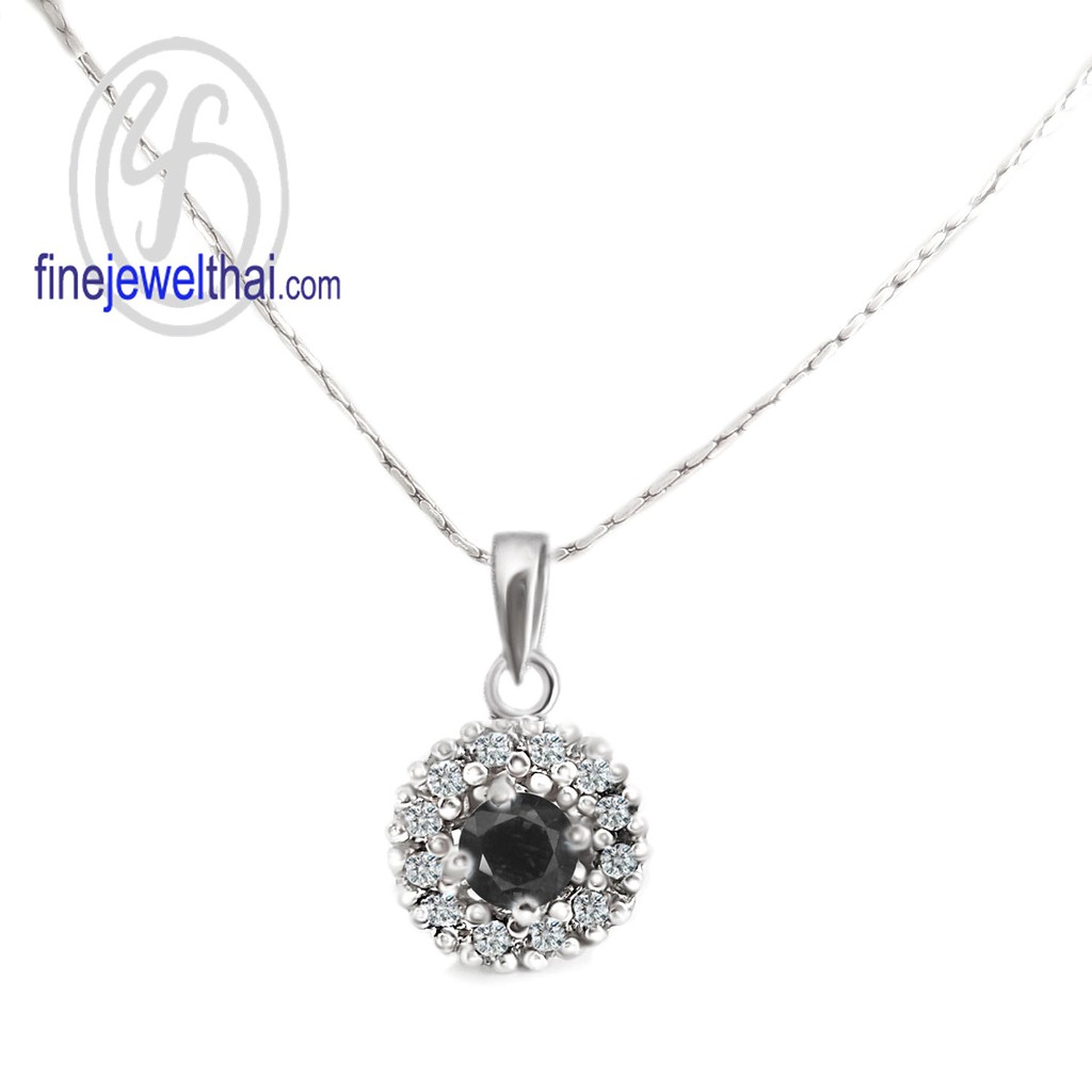 finejewelthai-จี้นิล-นิล-จี้พลอย-พลอยประจำเดือนเกิด-black-spinel-onyx-pendant-birthstone-p1081on00e