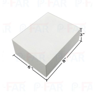 (100 ใบ/แพ็ค) กล่องชิ้น ขนาด 6 x 8 x 3 นิ้ว สีขาว MS016_INH107