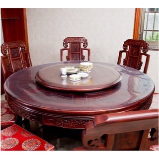 ผ้าปูโต๊ะ PVC แก้วอ่อนพลาสติกใสพีวีซี โต๊ะกลม ป้องกันน้ำมันลวก กันเปื้อน โปร่งใส เรียบง่ายทรงสวย