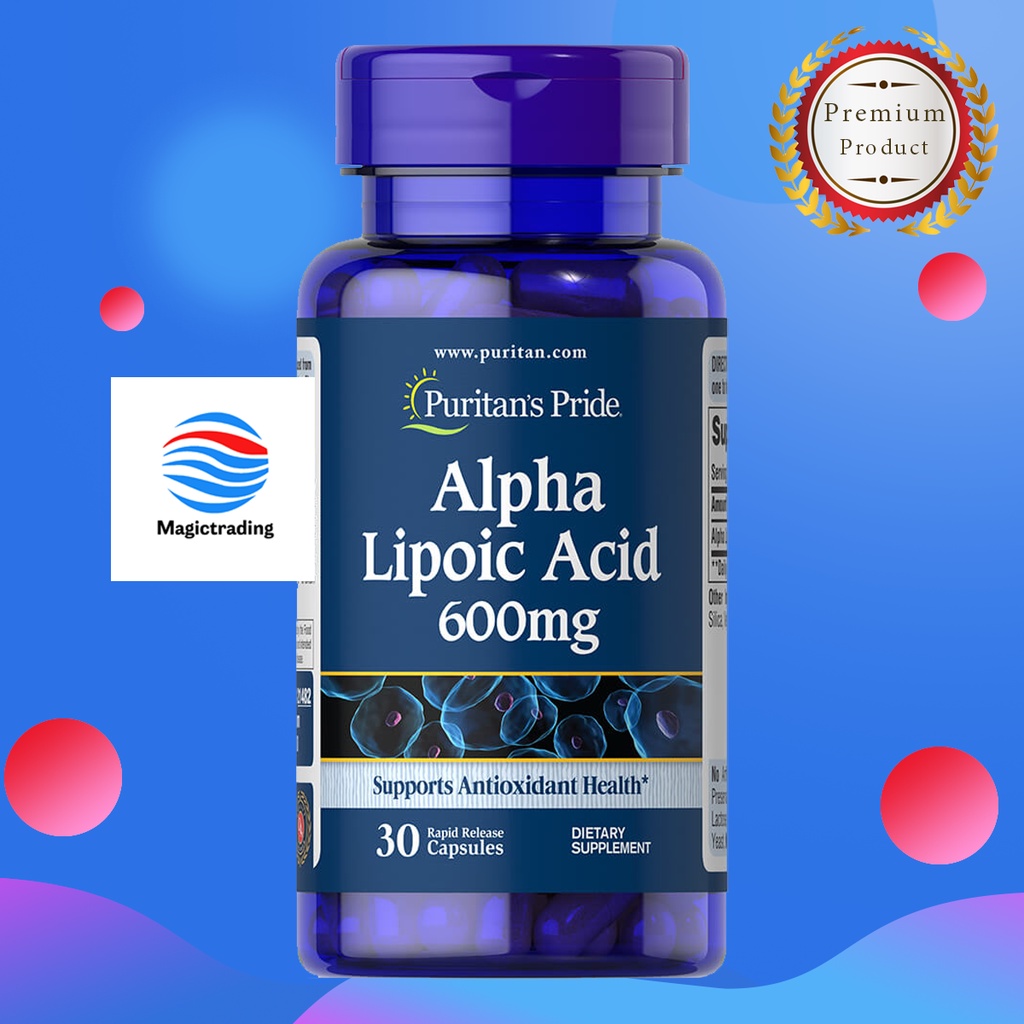 Puritan's Pride Alpha Lipoic Acid 600mg. / 30 Capsules(ALA) | Shopee ...