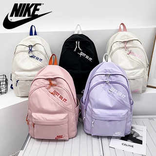 Nike School Backpack Fashion กระเป๋าเดินทางความจุขนาดใหญ่กระเป๋าเป้สีสันสดใส
