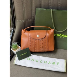 Longchamp le pliage Lace leather crossbody bag