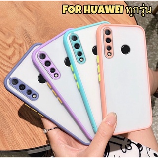 เคสขอบสีกันกล้อง เคส  Huawei รุ่น  Huawei Nova 3i Nova5T Y9 2019 Y7Pro 2019 เคสใส เคสกันกระแทก เคสหลังด้านกล้องขอบสี