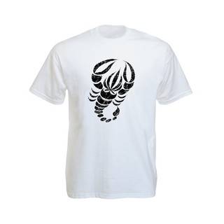 เสื้อยืดราสต้า Tee-Shirt Scorpion เสื้อยืดสีดำลายแมงป่อง White Scorpion Black Tee-Shirt