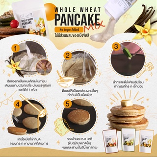 ภาพขนาดย่อของภาพหน้าปกสินค้าแป้งแพนเค้ก สุขภาพสำเร็จรูป แป้งวาฟเฟิล Pancake Premix ไม่ผสมน้ำตาลทราย 3 รสชาติ Pancakes Mix Fit Bakery จากร้าน treemeals บน Shopee