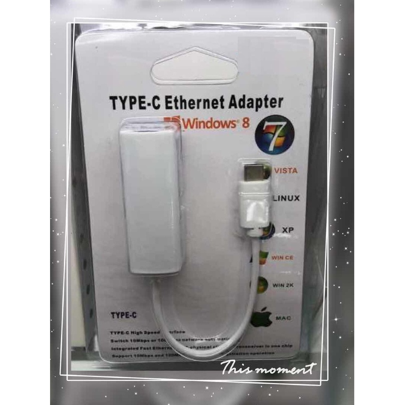 ส่งจากไทย-type-c-ethernet-adapter-for-win-7-8-vista-xp-mac-typec-type-c-พร้อมส่ง