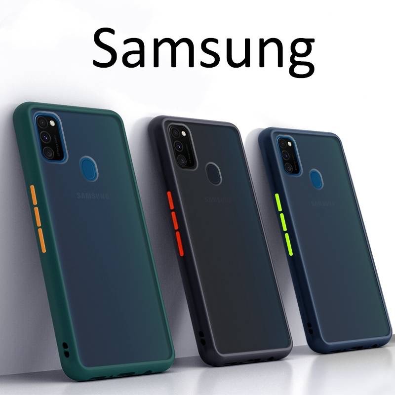 ภาพหน้าปกสินค้าเคสขอบสี เคส Samsung A51 A71 A31 A01 A11 A10 A10s A20 A20s A30 A30s A50 A50s M11 M31 เคสซัมซุง เคสกันกระแทก case