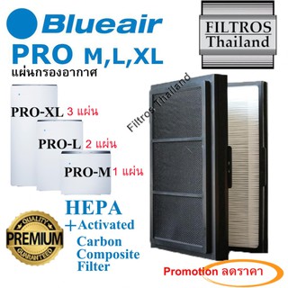 แผ่นกรองอากาศ HEPA BLUEAIR PRO M,L,XL + HEPA+Activated Carbon Composite Filter