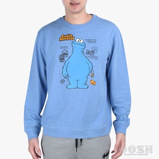 DOSH UNISEX SWEATER SESAME STREET เสื้อสเวตเตอร์ ผู้ชาย-ผู้หญิง DSEMJ5003-BU