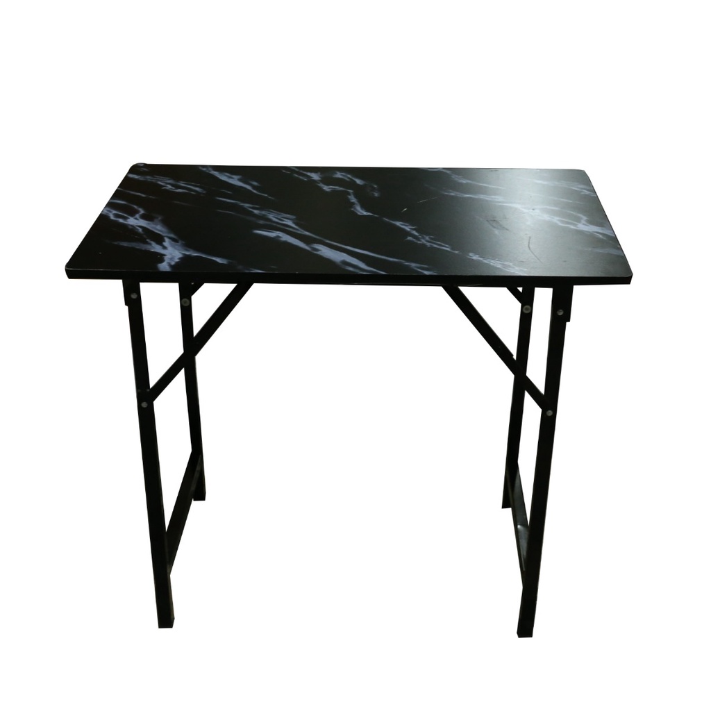 dohome-โต๊ะพับอเนกประสงค์-3-ฟุต-หน้าไม้-ลายหินอ่อนดำ-ab