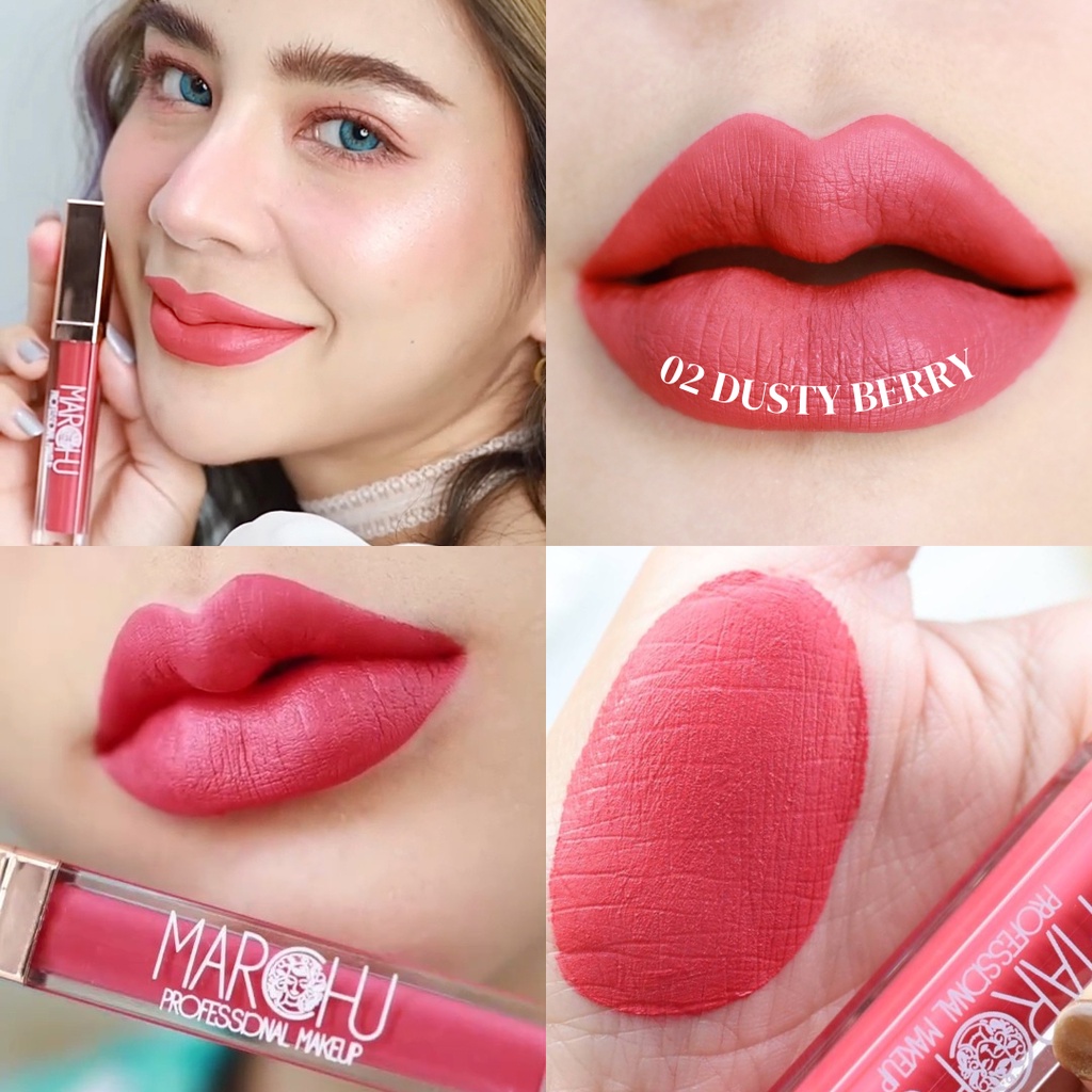 (ส่งฟรี) Marchu lipstick ลิปสติกเกาหลี สีนู๊ด ลิปเนื้อแมท ติดทน ไม่ติด ...