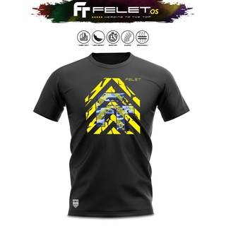 Felet H-52 เสื้อเชิ้ตแบดมินตัน ธรรมดา ทุกเพศ - สีดํา/สีเหลือง