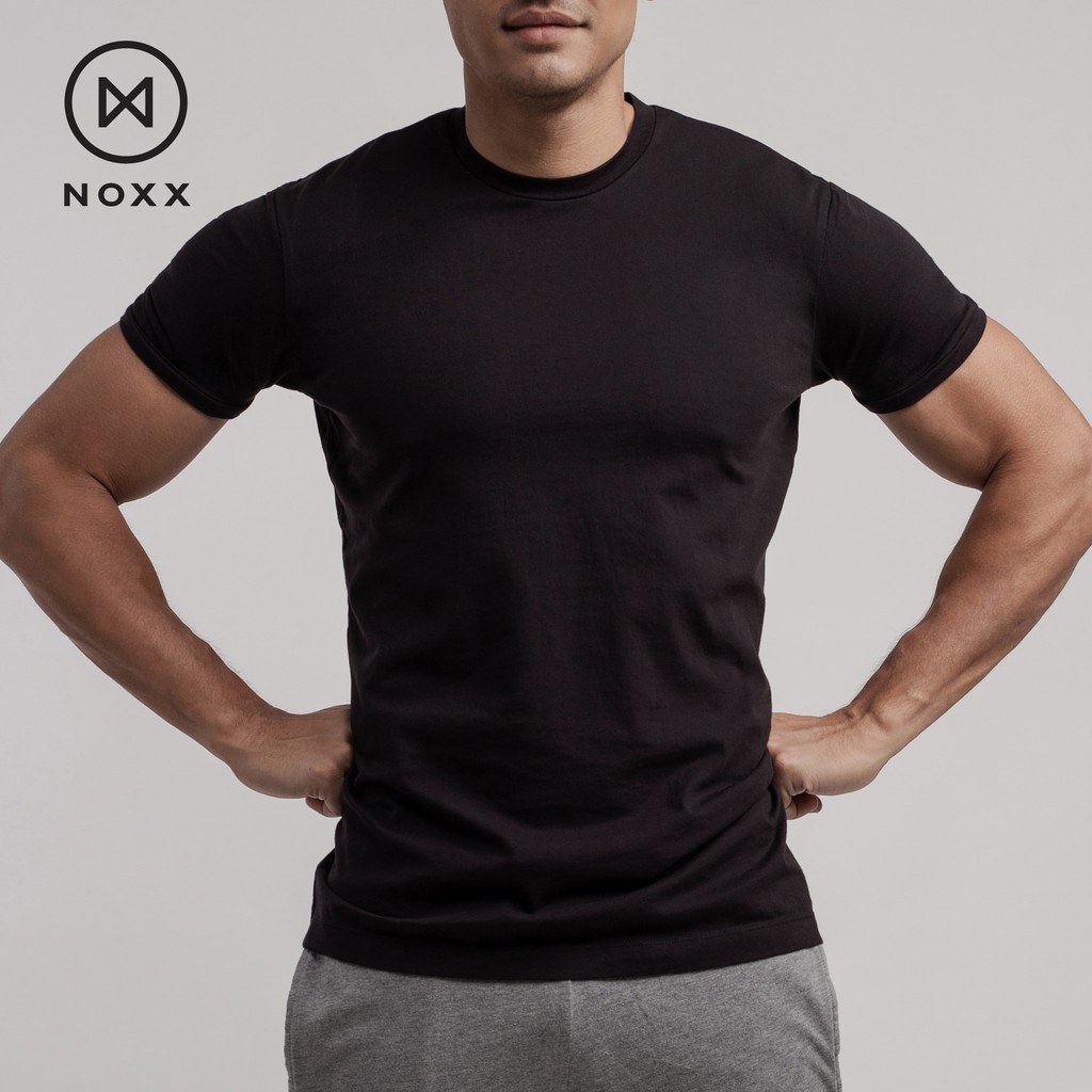 ภาพหน้าปกสินค้าNoxx Extra Soft T-shirt: เสื้อยืด คอกลม สีดำ Black