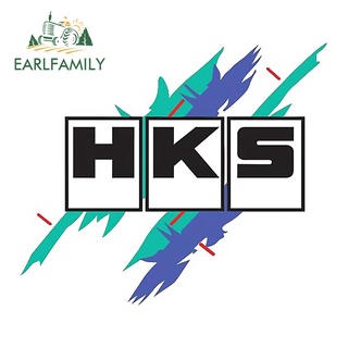 Earlfamily สติกเกอร์กันน้ํา 13 ซม. X 11.1 ซม. สําหรับตกแต่งรถยนต์ แล็ปท็อป HKS