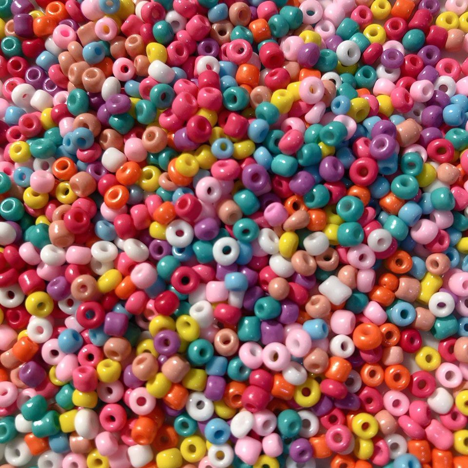 ลูกปัดทรายคละสีพาสเทล-ขนาด8-0-3mm-ขนาด-100-200-กรัม