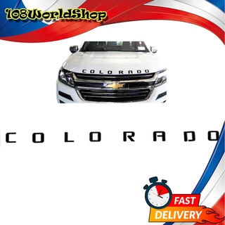 โลโก้ COLORADO LOGO COLORADO ติดฝากระโปรงหน้า สีดำด้าน 1ชิ้น chevrolet colorado 2-4 ประตู มีบริการเก็บเงินปลายทาง