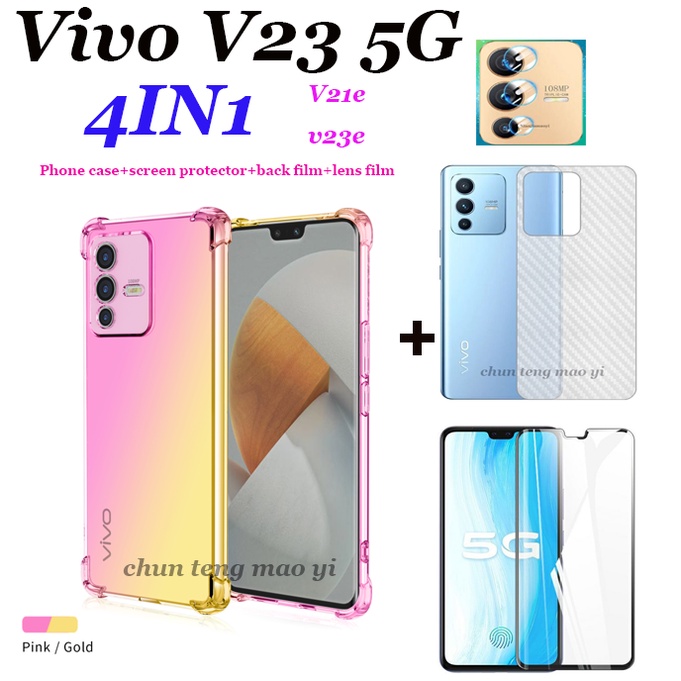 4in1-เคสโทรศัพท์มือถือ-กันหล่น-ฟิล์มเลนส์-ฟิล์มด้านหลัง-สําหรับ-vivo-v23-5g-v23e