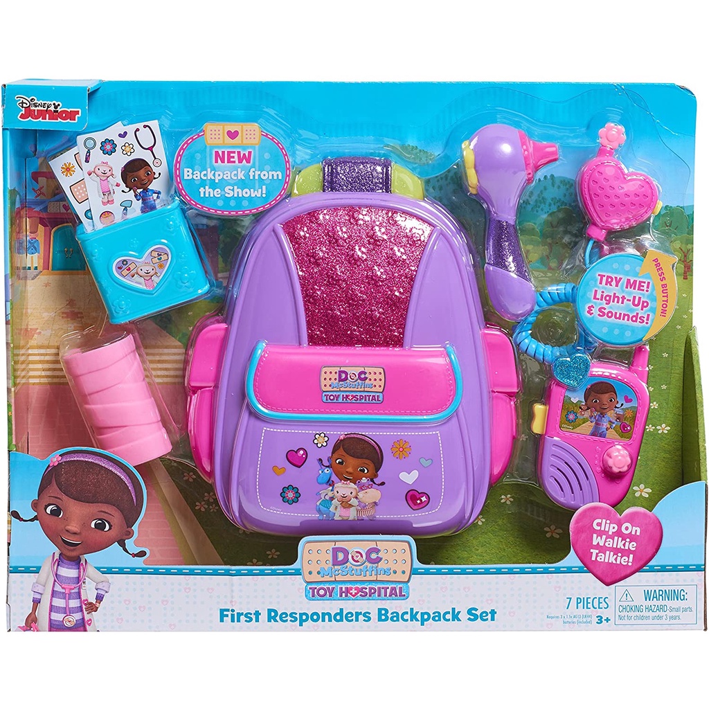 doc-mcstuffins-first-responders-backpack-set-toy-doc-mcstuffins-กระเป๋าเป้สะพายหลัง-ของเล่นสําหรับเด็ก