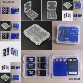 Amonghot กล่องเก็บการ์ดหน่วยความจํา 8 ช่อง Micro SD TF SDHC