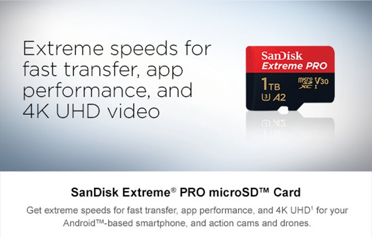 รูปภาพเพิ่มเติมเกี่ยวกับ SanDisk Extreme Pro microSD 32GB ความเร็ว อ่าน 100MB/s เขียน 90MB/s (SDSQXCG_032G_GN6MA)